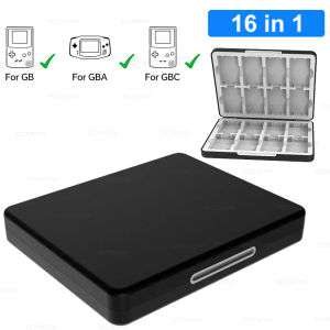 Tectinter | Portable 16 In 1 Game Card Storage Box for GBA/GB/GBC Magnetic Storage Box Dustproof Anti-fall Gaming Console Accessories