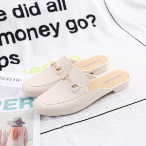 Casual Style Flat Heel Baghead Half Slippers for Women Comfortable Summer 2024 New Arrival French Outdoor Chic Slip-On Flats