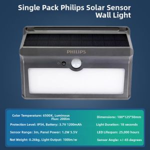 Philips | Solar Outdoor Motion Sensor Waterproof Wall Light