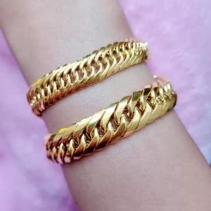 JIN JING RANTAI TANGAN LEBAR 1.0/1.3 EMAS 916 TULEN 8.37g-15.71g