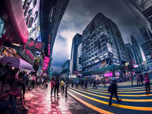 1000 Pieces Jigsaw Puzzle Japanese Neon Sakura Landscape Colorful Cherry Blossom Night Scene For Adults Brain Teaser Family Game