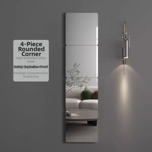 Luxurious Self-Adhesive No-Hole Bathroom Mirror Round