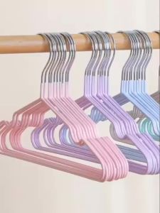 ไม้แขวนเสื้อ ไม้แขวนเสื้อ ไม้แขวนเด็ก ไม้แขวนเสื้อสแตนเลส ไม้แขวนเสื้อซีลีโคน ไม่หัก แพคอย่างหนา1แพ็ค10 ชิ้น KK99