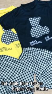 BEBYJOY OFFICIAL - SETELAN SERLI TERBARU / SETELAN ANAK BEAR TARTAN