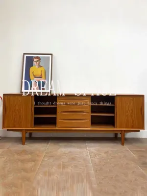 Vintage Burmese Teak TV Cabinet
