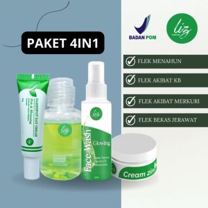 Paket 4in1 Elzet Skincare: Sabun, Cream Siang, Salep Malam & Toner