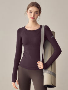 Long Sleeve round Neck Yoga Sportswear Fitness Training Top Womens Pilates Running Exercise Seamless Fabric Autumn Winter T-Shirt