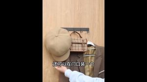 Gantungan Baju Pintu Bor Bebas Aluminium Tebal Pakaian Pintu Kait Dinding Gantungan Penyimpanan Kamar Mandi Toilet Rak Gantung Hook 5 7 8 Kait Hitam Putih