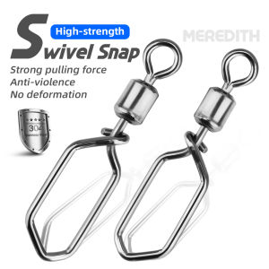 Meredith | MEREDITH 20Pcs Fishing Swivels Snap Hooked Snap Stainless Steel Fishing Rolling Barrel Swivel Fishing Lure Connector Lure Tackle