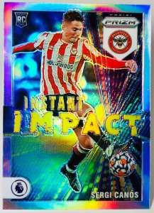 SERGI CANOS ROOKIE ⚽️ การ์ดสะสมฟุตบอล EPL ⚽️ INSTANT IMPACT SILVER PRIZM CARD 🇬🇧 Brentford ⚽️ RC สวย NM
