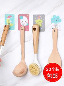 Kitchen Wall Mounted Adhesive Hooks Cute Key Holder No Trace Sticky Hooks Strong Load Bearing No Punching Required