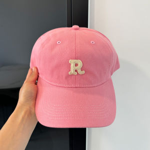 Pink Womens Spring Summer Baseball Cap Face Slimming Soft Top Versatile Korean Lettering Trendy Duckbill Cap Casual Style