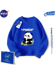 Áo Nỉ Trùm Đầu Gấu Trúc NASA Cho Bé Trai Mùa Đông 2024 Áo Khoác Trẻ Em Thời Trang Dày Dặn Thoải Mái Thoáng Khí Cotton Nguyên Chất