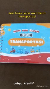 Cahya Kreatif WIPE AND CLEAN Seri transportasi | Buku Belajar Huruf Murah BusyBook