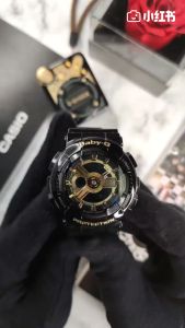 (2 Years Official Warranty) Original Baby-G Women Sport Watch BA110 BA112 Dual Time Display Resistant Shockproof and Waterproof World Time LED Light Babyg Girl Sports Wrist Watches BA-110-1A