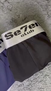 Xone shop คลาสสิคกางเกงในผู้ชายขาสั้นผ้าไหมน้ำแข็ง หน้าตาดีกางเกงบ็อกเซอร์ผ้าฝ้ายแท้ เนื้อผ้านิ่ม ระงับกลิ่นกายและต้านเชื้อแบคทีเรีย สวมใส่สบาย ระบายอากาศได้ดี