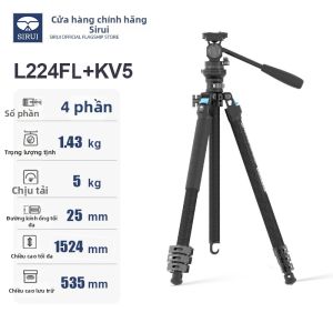 SIRUI | Bộ Chân Máy Ảnh Đầu Fluid Carbon Fiber Chuyên Nghiệp Cho Du Lịch Ổn Định