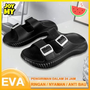 Joymy Sandal Pria Karet Empuk Strap 2 Terbaru Premium Kekinian Sepatu Sendal Selop Pria Gunung Outdoor Dewasa Casual Cowok EVA