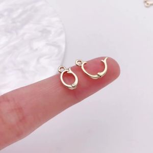 5 Chiếc Móc Khóa Bằng Đồng Mạ Vàng Thật 18K Có Bản Lề Dùng Làm Phụ Kiện Trang Sức Tự Làm - Vòng Tay Vòng Cổ Bông Tai