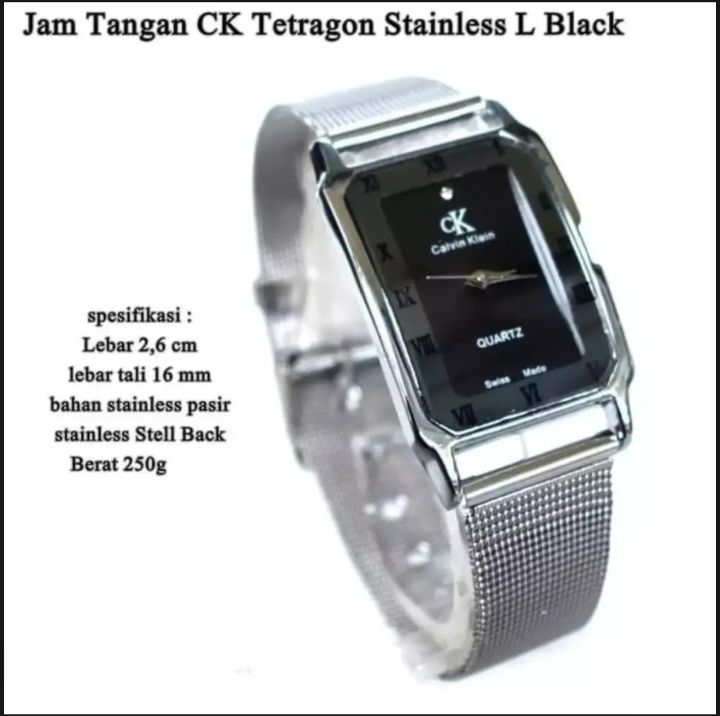 bisa bayar di tempat jam tangan mewah rantai stainless model fashion wanita murah free battery