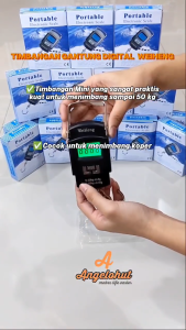 Timbangan Gantung Koper Digital Wei Heng Original 50kg utk Koper Buah Daging Barang Sepeda