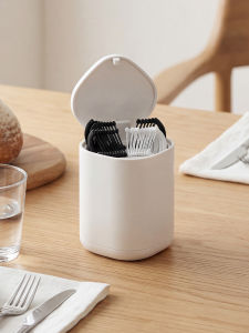 Auto-open Dual-use Toothpick and Cotton Swab Organizer