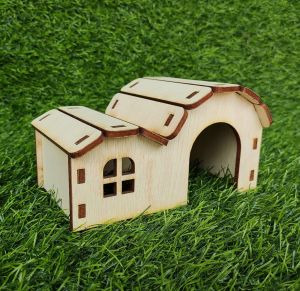⭐⭐⭐⭐⭐ RUMAH HAMSTER MINI KANDANG KAYU WINTER WHITE