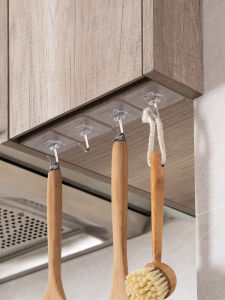 Jujiajia Hook Strong Adhesive Kitchen Wall Hook No Traces on the Walls No-Punch Sticky Hook Buckle Mop Sticking Hook