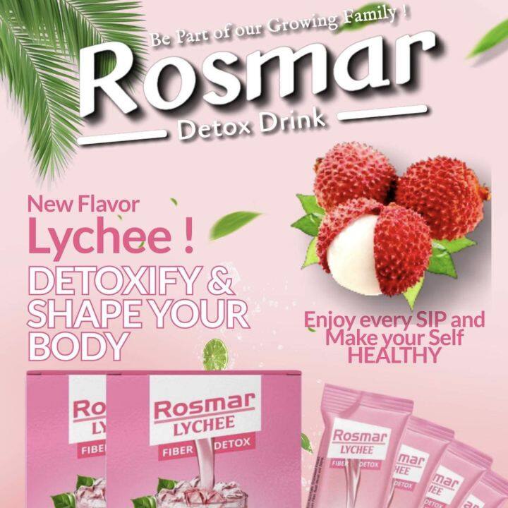 Rosmar Premium Lychee Fiber Detox Drink [Half Box] | Lazada PH