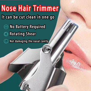 Stainless Steel Nose Hair Trimmer Men/Woman Steel Manual Cleaner Nose Hair Trimmer For Razor Washable Stainless Steel Painless Nose Ear Hair Trimmer Gunting Bulu Hidung 鼻毛修剪器