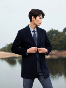 Mens Business Coat Fall & Winter Navy