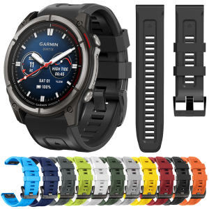 26 22 มม.กีฬานาฬิกาซิลิโคนสําหรับ Garmin Quaitx 8 7X7 6/Tactix8 สาย Fenix 8 7 7XPro/Epix Gen 2/Enduro3 QuickFit สร้อยข้อมือ