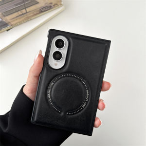 PU Leather Magnetic Case for Samsung Galaxy Z Fold 8 Ultra 7 6 5 4 3 5G ZFold 8Ultra for Magsafe Mac Safe Business Phone Cover