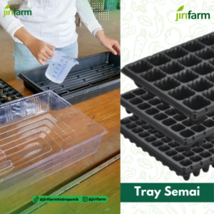 Jirifarm Alas Tray Semai Paket 5 Pcs Tebal 0.8 mm Ukuran 54x28x6 cm