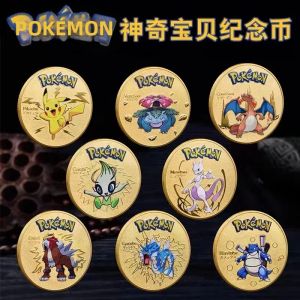 Bandai | Đồng Xu Kỷ Niệm Pokemon Vàng Huy Hiệu Hoạt Hình Pocket Monsters Đồ Lưu Niệm Kim Loại Dành Cho Người Hâm Mộ Và Sự Kiện