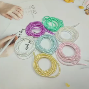 Laser Iridescence Headphone Mobile Phone Charging Cable Cover Protector Multi-colored Soft TPU Sprial Cable Winder