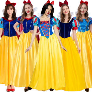 Disney Cos Cinderella Ice and Snow Elsa Anna Halloween Adult Snow White Dress Stage Performance Costume