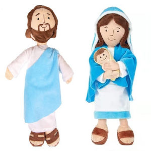 30CM Cartoon My Friend Jesus Maria Plush Toy Soft Stuffed Plushie Doll Christian Toys Gift For Children