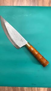 Dao Thái Dao Lọc Dao Làm Bếp Thái Thịt Lọc Xương Lưỡi Bằng Thép Bổ Tanh Lốp Ô Tô Sắc Bén Cán Tròn Gỗ Trúc Cỡ Nhỡ