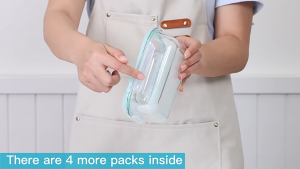 8Pcs/Set Glass Lunch Box w/Lid | 370ml-1040ml Airtight Bento Box | Microwave & Freezer Safe | Free Sticker 玻璃保鲜盒便当盒八件套