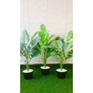 Pohon Artificial Daun Musa Florida X18 Semi Latex Pot Dasar Hitam Pohon Plastik Dekorasi Rumah Dekorasi Ruangan