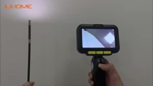 2-Way Articulating Endoscope 4.3’’ IPS Screen Joystick Two Way 360° 180° Rotation Steering Camera Pipe Inspection Borescope LEDs