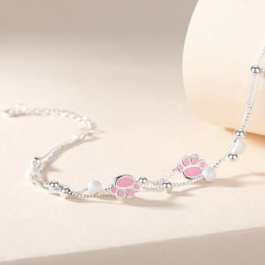 สร้อยข้อมือลายเล็บแมวสุดน่ารักสำหรับผู้หญิง เครื่องประดับแฟชั่นสำหรับเพื่อนสนิท ของขวัญวันเกิด ดีไซน์เก๋ไก๋ ดีไซน์ใหม่ 2024