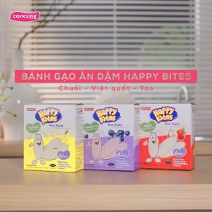 Bánh Gạo Ăn Dặm Cho Trẻ Em Happy Bites Chuối 50g