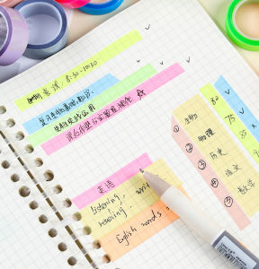 0.6mm*5m 1 roll Transparent Sticky NotesFluorescent Translucent Sticky Tabs freely cut length Page Markers Book Tabs Sticky Note Tabs Sticky Tabs Page Tabs Label Stickers Pop Up Index Tabs Tabs Flags Stickers Books Annotating Message