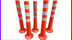 Safety Pole Traffic PVC Pole Reflective Sticker 77cm/72cm Road Pole Heavy Duty/Light Duty