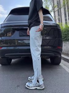 Quần Dài Nam Nhanh Khô Ice Silk Mỏng Mùa Hè Quần Dài Thể Thao Ngoài Trời Quần Dài Công Sở Phong Cách Mỹ Quần Dài Ống Đứng