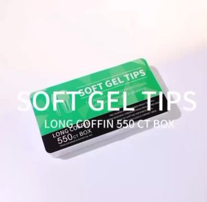 550Pcs Matte False Nail Extension Tips Frosted Fake Coffin Almond Oval Square Soft Gel Tips Acrylic