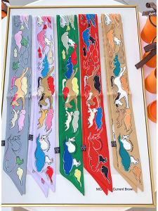 Silk Ribbon Handbag Handle Decorative Bow Tie Strap Long Scarf Womens Fashion Accessory Versatile for All Seasons And Ages