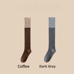 miiow | Thickened Woolen Over-Knee High Tube Socks Womens Autumn Winter Warm Knee-Pad Anti-Slip Long Leg Socks Cat Person Brand